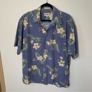 Men's Campia Blue Hawaiian Shirt Size Extra Large